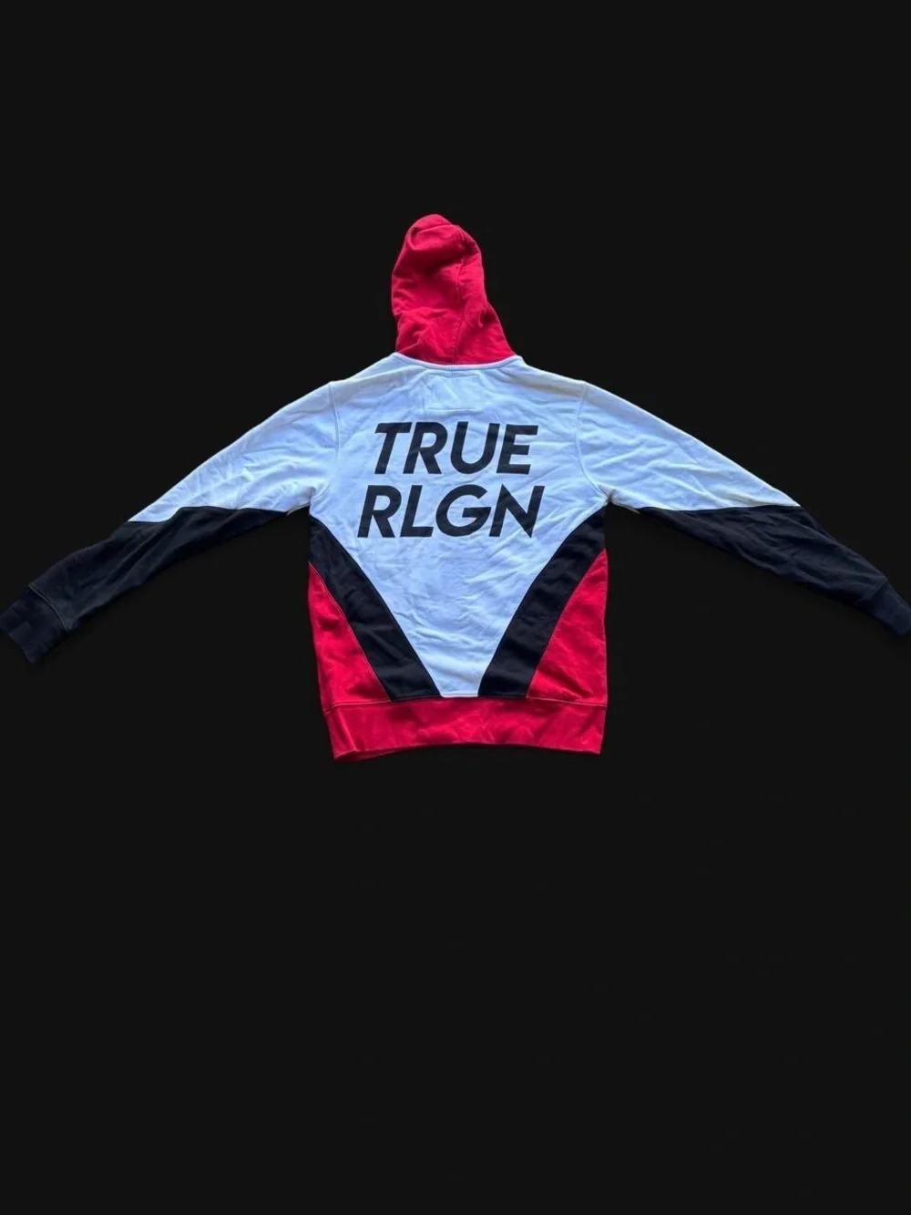 ✨True Religion red and white zip up hoodie Size S✨
